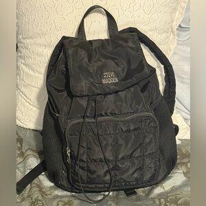 STEVE MADDEN | Black Drawstring Backpack